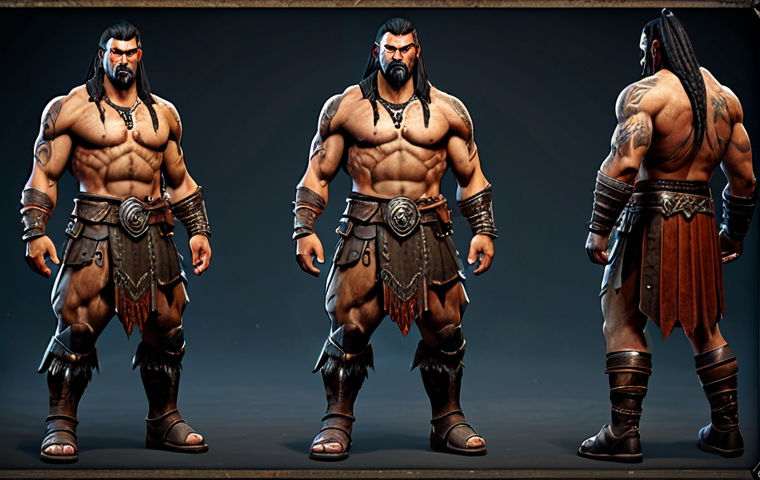 Barbarian Character Creation**

"A fully clothed, strong and muscular barbarian warrior stands in the Diablo IV character creation screen. He has battle scars and tribal tattoos. The background shows various customization options for facial features and body markings. The image should convey a sense of power and customization potential, safe for work, appropriate content, professional digital art, perfect anatomy, correct proportions, natural pose, modest clothing."

**